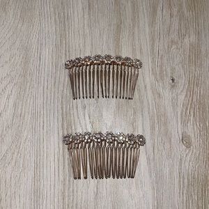 VINTAGE rose gold plated hair appliques